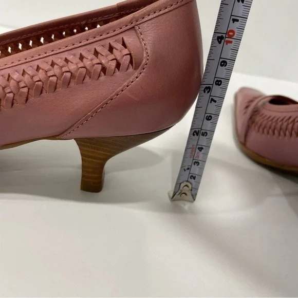 Nicole Bedeliapin Size 9 Rose Gold Woven Heels with Buckle Detail - Picture 14 of 14